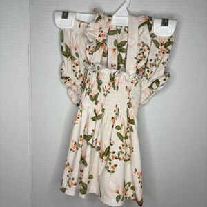 Angel Dear Baby Ruffle Strap Smocked Top Bloomer Floating Magnolia 18-24M NWT